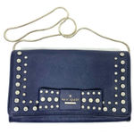 Kate Spade New York Eva Davies Mews Bow Offshore Navy Blue Clutch Purse Photo 0