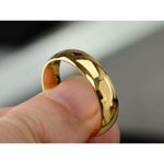 4.5mm Plain Gold Stainless Steel Ring Photo 2