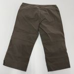Athleta Capris Womens Size 4 Brown Pants Cargo Zip Pocket Cropped Outdoor Photo 1