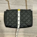 Sag Harbor  Black Quilted Faux Leather Mini Crossbody Bag Purse Gold Chain Strap Photo 4