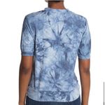 Como vintage  Blue Tie Dye Front Twist Knot T-shirt Top Photo 8