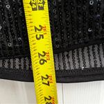 Grace Karin Grace Karen Short Sleeve Top Blouse Black Sequin Size Large Drapey Neck Photo 6