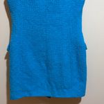 ZARA  Blue Tweed Waistcoat Blazer Vest Mini Dress Size Small Blogger Favorite Photo 15