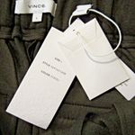 Vince NWT Pleated Cozy Pull-on in Olive Green Flannel Ankle Crop Pants L $325 Photo 3