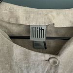 Women's Lilith Beige Linen Crop Jacket M Lightweight Button Casual Spring Tan Size M Photo 5