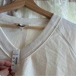 Madewell  Cotton Terry V-Neck‎ Sweatshirt Vintage Ivory White  NWT Size XXS Photo 3