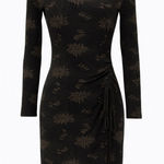 Jananas sz L Womens‎ Hawaii USA Floral Long Sleeve Stretch Wrap Dress Vacation Black Size L Photo 0