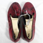 NWT Mossimo Burgundy & Black Snakeskin Loafer Flats Women's Size 8 1/2 Red Photo 0
