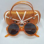 None Orange Sunglasses & Orange Sparkly Case Photo 1