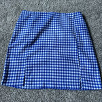 love on a hanger  blue gingham mini skirt  Photo 0