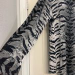 Chico's Wrangler Women’s Zebra Shimmer Black & Gray Long Sleeve XL Blouse.         2480 Photo 1