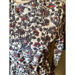 ZARA  Medium Floral Boho Textured Dress w. key hole and cut outs on neckline Photo 6