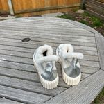 Voile Blanche Luna Leather Fur Trim Sneaker Bootie Boots Size 40 / Size 8.5 Gray Photo 5