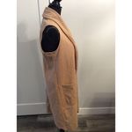 Joie Longline Sleeveless Vest Camel Tan Coat Open Front Medium M duster Photo 2