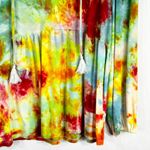 Wonderly Medium Top Confetti Cascade Tie Dye Handmade Peplum Green Pink 1152 Photo 5
