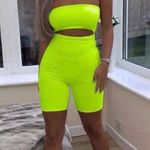 NWOT Hollow out strapless bodycon bodysuit summer romper size M Green Size M Photo 0