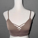 Alo Yoga  Interlace Sport Bra Size Small Gravel Photo 0