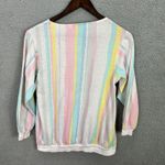 Fine Sports Top Womens Petite Pastel Stripe 80s 90s Pullover Preppy Soft Girl Size undefined Photo 5