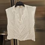 Faherty 💕💕 Dream Cotton Gauze Dylan Top ~ White Medium M NWT Photo 9