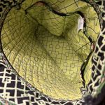 Vera Bradley  Tote Bag Botanica Black Green Pink Clean Condition Tortoise Button* Photo 12