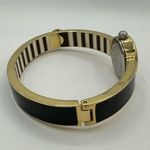 Henri Bendel Miss Bendel Black Gold Enamel Stripe Watch Bangle Quiet Luxury Photo 6