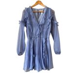 Anthropologie Hutch Long Sleeved Frilled Romper Sky Blue Size M NEW Photo 4