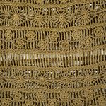 Mango MNG  Women's Olive Round Neck Short Sleeve Boho Crochet Fringe Top XS‎ Photo 5