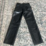 Aritzia  Wilfred the Melina high waisted straight leg vegan black leather pants  Photo 14