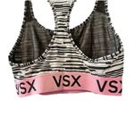 Victoria's Secret Victoria Secret VSX Sports Bra Pink Black Heather Band Logo Racerback Sz Small Photo 2