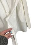 Line and Dot White Short Sleeve Bohemian Maxi Dress Women Sz S Photo 4