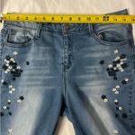 Black Daisy Kate Straight Leg Floral Embroidered Denim Jean 9/29 Festival Floral Photo 6