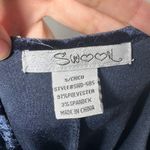 Vintage Y2K Top Women Size S Blue Velvet 3/4 Sleeve Stretch Fitted Bratz Witchy Photo 4