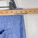 INC International Concepts Linen Pants Embellished Drawstring Blue Size 12 Photo 5