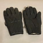 Obermeyer  Black leather Quilted womens unisex ski Gloves vintage Small medium Photo 1