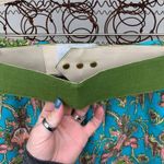 Vintage 60s batik handmade mini skirt turquoise Green Size XXS Photo 2