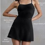 Alo Yoga Alo Alosoft Courtside Tennis Dress Black Padded A-Line Fit And Flare Skater Mini Photo 3