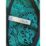 Womens Fio Fio Green Black Lace Sleeveless Bow Tie Crop Top Tank Top Size Medium Photo 4