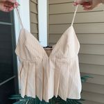 ZARA Pleated Pinstripe Top Photo 2