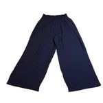 Simply Vera Vera Wang Pull On Cropped Wide Leg Pants Size L Beach Coastal Casual Blue Size L Photo 1