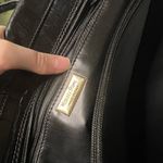 Vintage Michael Rome Made in Italy Croc Embossed Leather Tote Bag Black Photo 4