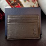 Ralph Lauren polo  credit card wallet in brown with gift box in leather Photo 0