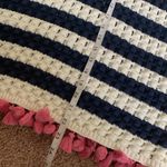 Kate Spade  Bauble Short Sleeve Sweater (Sz XXL) Apricot Cream Crochet Stripes Photo 9