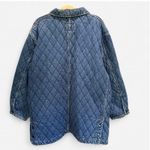 Vintage Boho Chic 90s Minimalist Quilted Denim Work Coat 3XL Blue Size 3X Photo 4