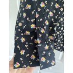 Brooks Brothers  Red Fleece‎ Womens Medium Black Button Down Floral Long Sleeve Photo 2