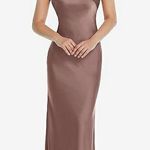 Dessy Collection by Vivian Diamond Dessy DIAMOND HALTER BIAS MAXI SLIP DRESS Photo 0