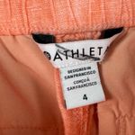 Athleta  Retreat‎ Linen Jogger Pants Coral Sunset Glow Elastic Cuff womens sz 4 Photo 2