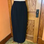 Vtg 80s sparkly pin stripe maxi skirt Black Size 8 Photo 9