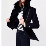ZARA  Manteco Women Combined Biker Wool Coat Jacket 7825/744 Size Small Photo 2