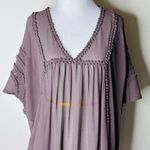 Free People Lavender Sheer Layered Ruffle Tunic Dress Photo 2
