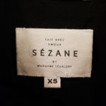 Sézane 💕SEZANE💕 100% Silk Button Down Shirt Dress ~ Black Floral Print XS Photo 11